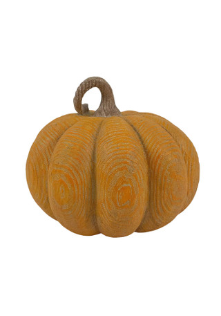 Thumbnail 2: Autumn Gatherings 8" Woodgrain Pumpkin Tabletop Decor 