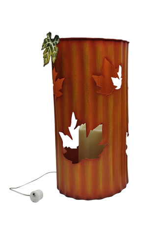 Thumbnail 2: Autumn Gatherings 14" LED Metal Leaf Cutout Lantern 