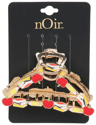 Thumbnail 1: Noir Apples & Pencils Hair Claw Clip 