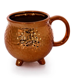 Thumbnail 1: Global Design Connections 21 oz Spooky Street Copper Cauldron Mug 