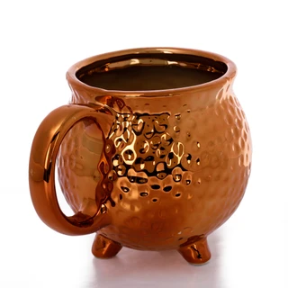 Thumbnail 2: Global Design Connections 21 oz Spooky Street Copper Cauldron Mug 