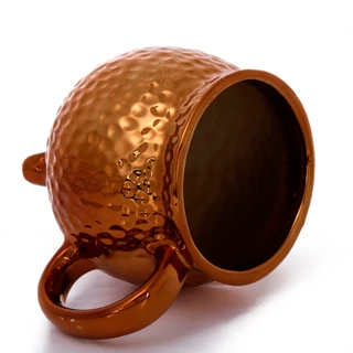 Thumbnail 3: Global Design Connections 21 oz Spooky Street Copper Cauldron Mug 