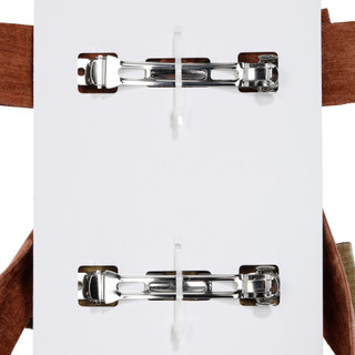 Thumbnail 2: TWIG & ARROW Women's 2 Pk Velvet Hair Bow Barrettes  