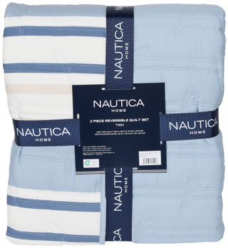 Thumbnail 2: Nautica Twin 2 Pc Reversible Quilt Set 