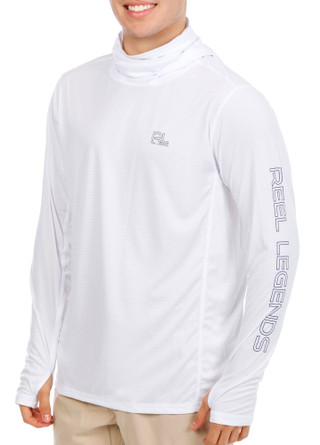 Thumbnail 3: REEL LEGENDS Men's Outdoor Airgrid Gaiter Hooded Long Sleeve Shirt 