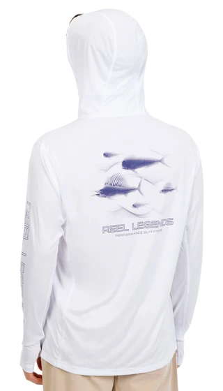 Thumbnail 1: REEL LEGENDS Men's Outdoor Airgrid Gaiter Hooded Long Sleeve Shirt 