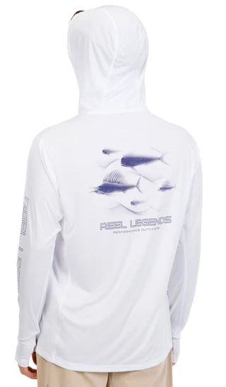 Thumbnail 2: REEL LEGENDS Men's Outdoor Airgrid Gaiter Hooded Long Sleeve Shirt 