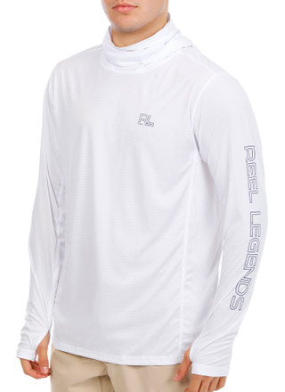 Thumbnail 10: REEL LEGENDS Men's Outdoor Airgrid Gaiter Hooded Long Sleeve Shirt 