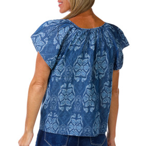 Thumbnail 2: Liverpool Petite Flutter Sleeve Floral Top 