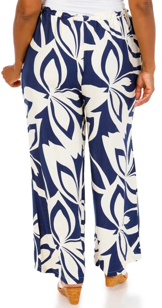 Thumbnail 3: Kaktus Couture Plus 25 In Drawstring Wide Leg Pants 