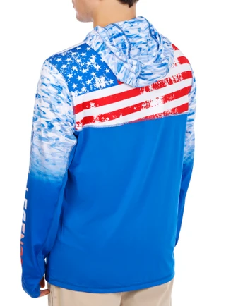 Thumbnail 3: REEL LEGENDS Men's Outdoor Long Mesh Hooded UPF Shirt 