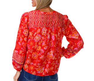 Thumbnail 2: Liverpool Petite Long Sleeve Floral Top 
