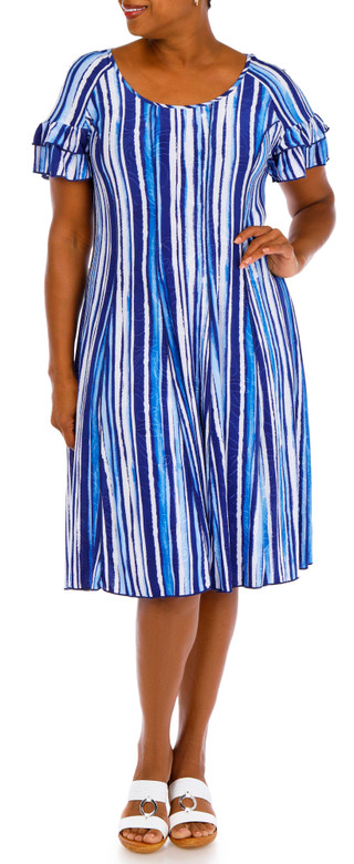 Thumbnail 1: Sami & Jo Plus Short Flutter Sleeve Dress 
