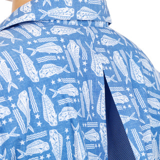 Thumbnail 4: REEL LEGENDS Men's Short Sleeve Breezeway Print Button Down Shirt 