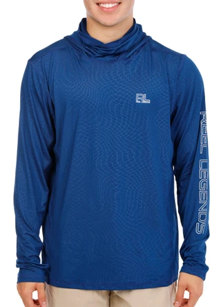 Thumbnail 2: REEL LEGENDS Men's Outdoor Long Sleeve Gaiter Synergy Shirt 
