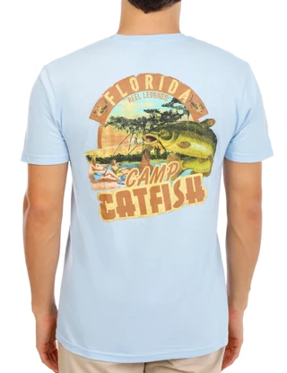 Thumbnail 1: REEL LEGENDS Men's Short Sleeve Graphic Crew Neck Tee 