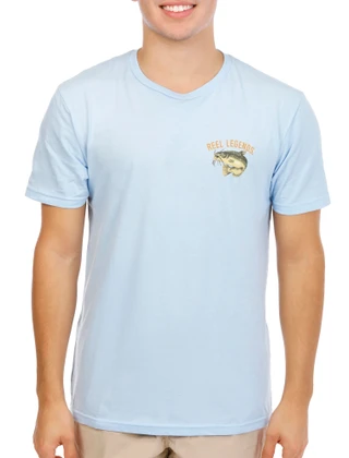 Thumbnail 3: REEL LEGENDS Men's Short Sleeve Graphic Crew Neck Tee 