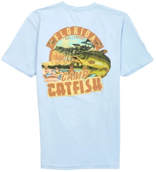 Thumbnail 4: REEL LEGENDS Men's Short Sleeve Graphic Crew Neck Tee 