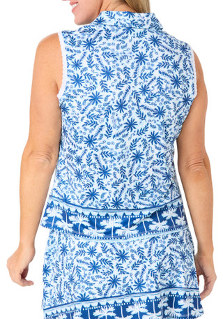 Thumbnail 2: Coral Bay Golf Petite Sleeveless Scallop Detail Golf Top 