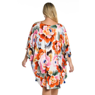 Thumbnail 2: La Blanca Plus Floral Kimono Swim Cover-up 