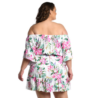 Thumbnail 2: La Blanca Plus Mystic Tier Swim Cover-up 