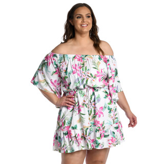 Thumbnail 1: La Blanca Plus Mystic Tier Swim Cover-up 