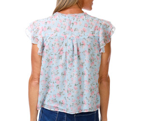 Thumbnail 2: FLAG & ANTHEM Women's Short Sleeve Floral Print Top 