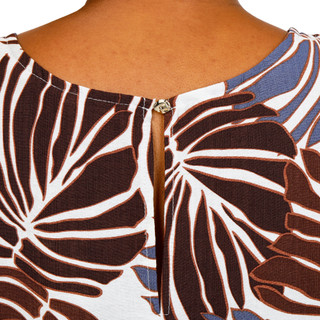 Thumbnail 3: Kaktus Couture Plus Sleeveless Palm Leaf Top 