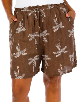 Thumbnail 1: Kaktus Couture Plus Palm Tree Shorts 