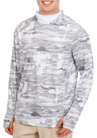 Thumbnail 1: REEL LEGENDS Men's Outdoor Airgrid Gaiter Hooded Long Sleeve Shirt 