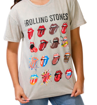 Thumbnail 2: Rolling Stones Junior's Short Sleeve Mineral Wash Tongue Graphic Tee 