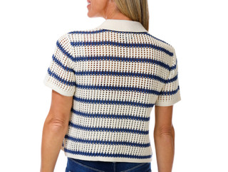 Thumbnail 2: FLAG & ANTHEM Women's Short Sleeve Hallie Crochet Top 