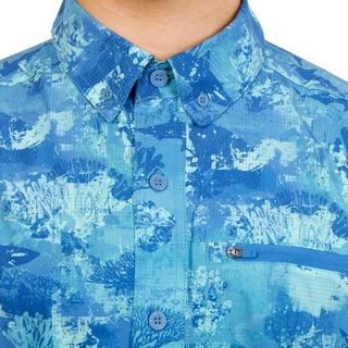 Thumbnail 2: REEL LEGENDS Men's Short Sleeve Airflow Woven Button Down Shirt 