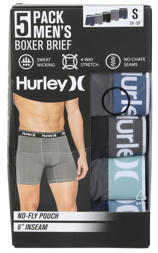 Thumbnail 1: Hurley Men's 5 Pk Boxer Briefs 