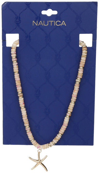 Thumbnail 1: Nautica Beaded Starfish Pendant Necklace 
