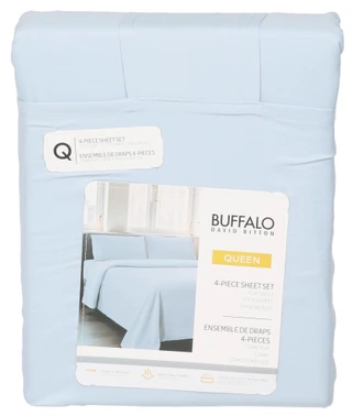 Thumbnail 1: Buffalo David Bitton Queen 4 Pc Micro Washed Sheet Set 