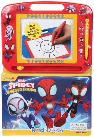 Thumbnail 1: Marvel Spidey And His Amazing Friends Book & Magnetic Drawing Kit 