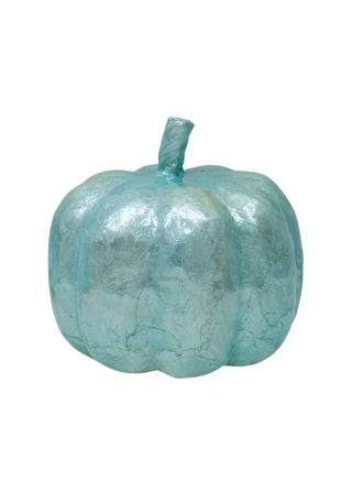 Thumbnail 1: Autumn Gatherings 9" Capiz Coastal Pumpkin Tabletop Decor 