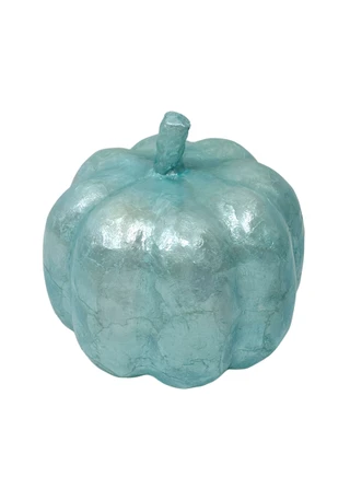 Thumbnail 2: Autumn Gatherings 9" Capiz Coastal Pumpkin Tabletop Decor 
