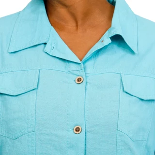 Thumbnail 2: Coral Bay Plus Linen Blend Light Jacket 