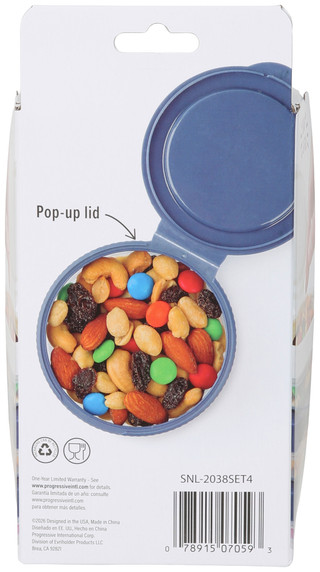 Thumbnail 2: Progressive 4 Pk SnapLock Pop-Up Snack Containers  