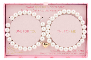 Thumbnail 1: Mulberry & Broome 2 Pk Pearl Magnetic Charm Bracelets 