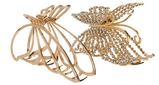 Thumbnail 2: Black Diamond 2 Pk Butterfly Claw Hair Clips 