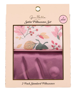Thumbnail 1: Gem Bella 2 Pk Harvest Satin Standard Pillowcase Set 