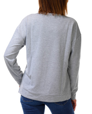 Thumbnail 3: Chenault Women's Harvest Fall Vibes Latte Sequined Fleece Top 