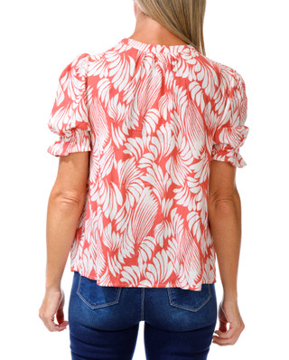 Thumbnail 2: Kate Park Women's Petite  Floral Print Top  