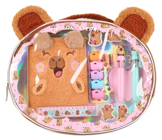 Thumbnail 1: VOTUM 15 Pc Dream Pop Capybara Stationery Set with Case 
