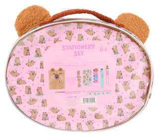 Thumbnail 2: VOTUM 15 Pc Dream Pop Capybara Stationery Set with Case 