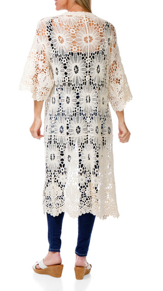 Thumbnail 2: Kings Road Women's Lace Open Front Kimono  