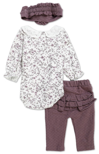 Thumbnail 2: Nicole Miller Baby Girls 3 Pc Pants Set  